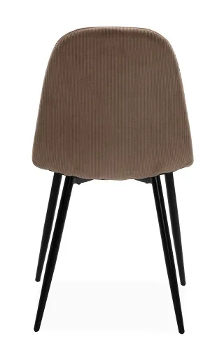 4er Set Stuhl Anya | Schwarz / braun Cord