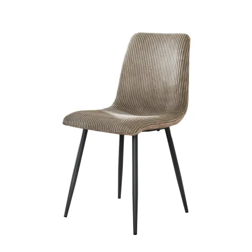 4er Set Stuhl Cote | Ribstof | Sandfarbe