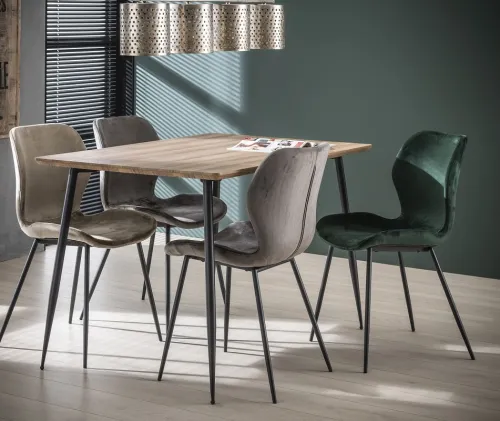 4er Set Stuhl Gonio Samt | anthrazit