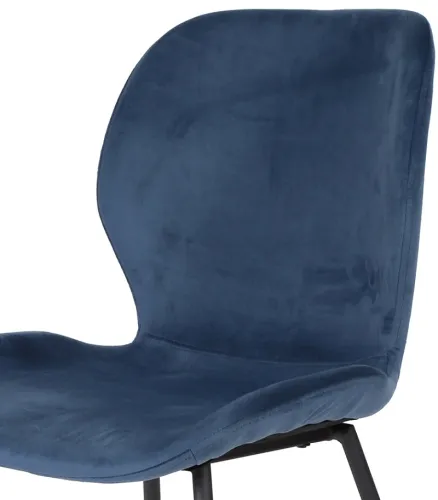 4er Set Stuhl Gonio Samt | blau