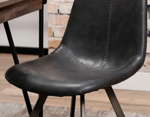 4er Set Stuhl Tato Zick-Zack | schwarz