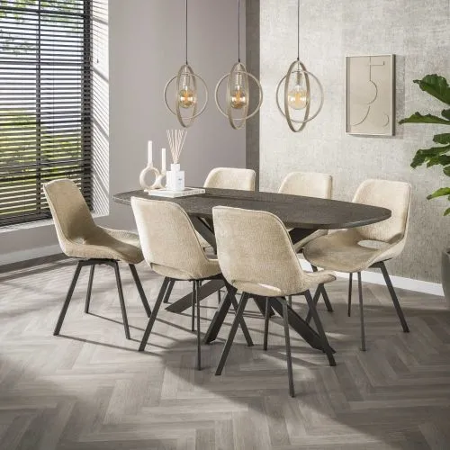 4er Set Stuhl Toss | drehbar | Jaroq sand