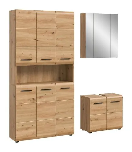 Bad Set Ice 10 | 3-teilig | Artisan Oak ohne Beleuchtung