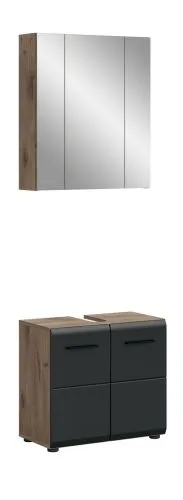 Bad Set Ice 2 | 2-teilig | Nox Oak / schwarz matt