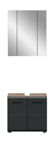 Bad Set Ice 2 | 2-teilig | Nox Oak / schwarz matt ohne