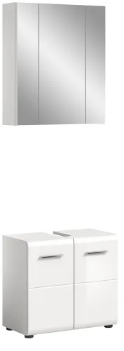 Bad Set Ice 2 | 2-teilig | weiß / weiß Hochglanz | ohne Aufsatzleuchte