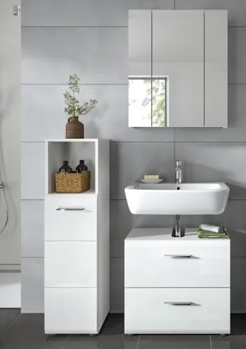 Bad Set Ice 2 | 3-teilig | weiß / weiß Hochglanz