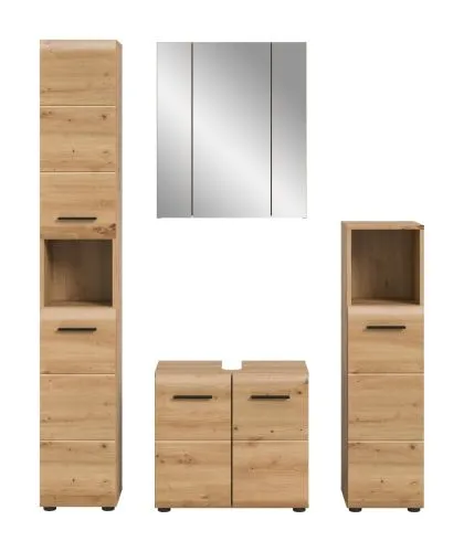 Bad Set Ice 2 | 4-teilig | Artisan Oak ohne Aufsatzleuchte