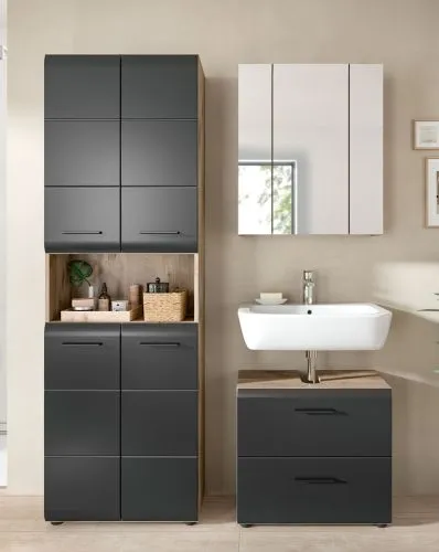 Bad Set Ice | 3-teilig | Nox Oak / schwarz matt