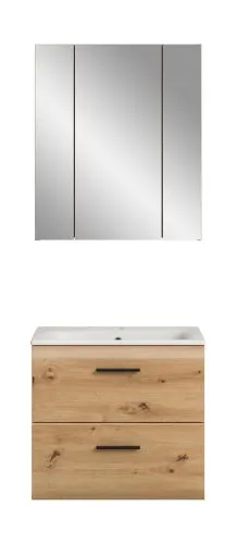 Bad Set Ice 3a | 2-teilig | Artisan Oak | inkl. Waschbecken