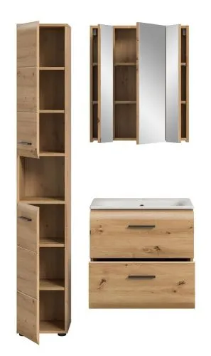 Bad Set Ice 5 | 3-teilig | Artisan Oak ohne Beleuchtung