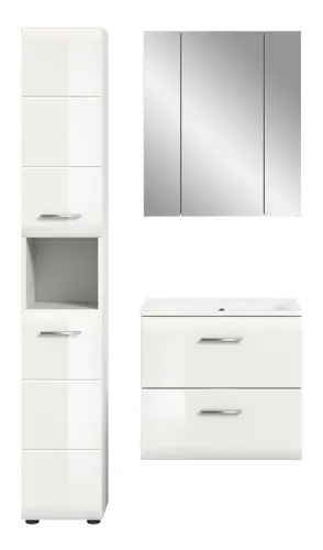 Bad Set Ice 5 | 3-teilig | weiß / weiß Hochglanz