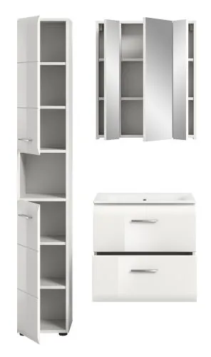 Bad Set Ice 5 | 3-teilig | weiß / weiß Hochglanz