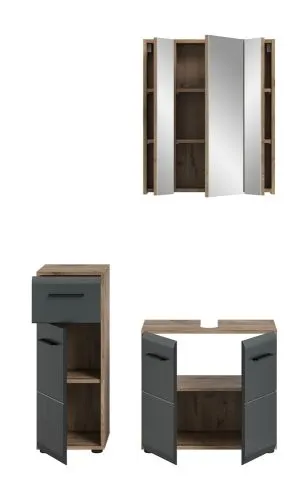Bad Set Ice 5a | 3-teilig | Nox Oak / schwarz matt