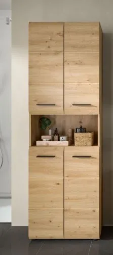 Bad Set Ice 6 | 3-teilig | Artisan Oak mit Badaufsatzleuchte