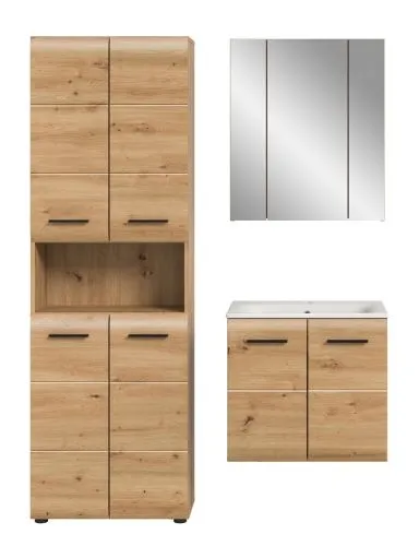 Bad Set Ice 6 | 3-teilig | Artisan Oak ohne Beleuchtung