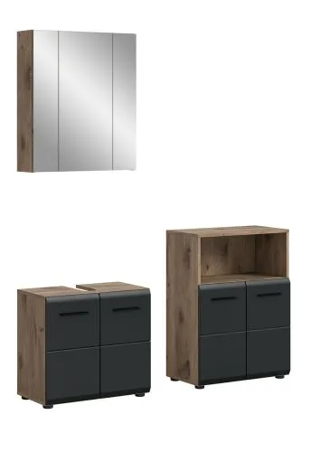 Bad Set Ice 6a | 3-teilig | Nox Oak / schwarz matt