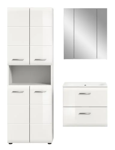 Bad Set Ice 7 | 3-teilig | weiß / weiß Hochglanz