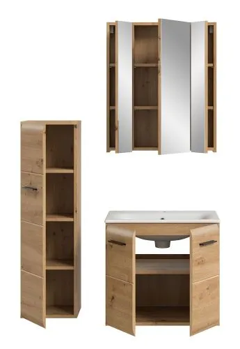 Bad Set Ice 8 | 3-teilig | Artisan Oak ohne Beleuchtung