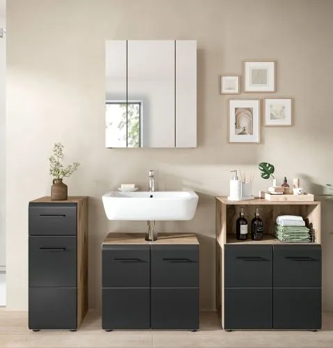 Bad Set Ice 8 | 4-teilig | Nox Oak / schwarz matt