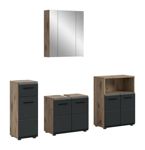 Bad Set Ice 8a | 4-teilig | Nox Oak / schwarz matt