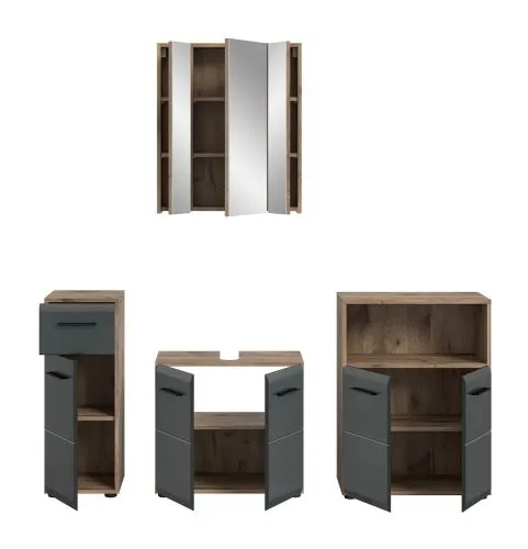 Bad Set Ice 8a | 4-teilig | Nox Oak / schwarz matt