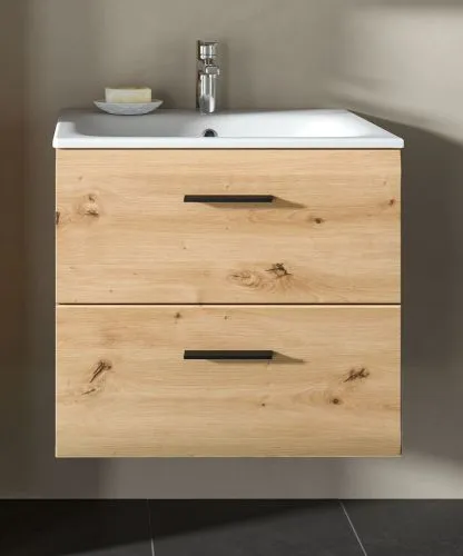 Bad Set Ice 9 | 3-teilig | Artisan Oak mit Badaufsatzleuchte