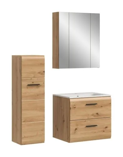 Bad Set Ice 9 | 3-teilig | Artisan Oak ohne Beleuchtung