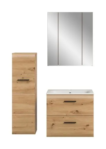 Bad Set Ice 9 | 3-teilig | Artisan Oak ohne Beleuchtung