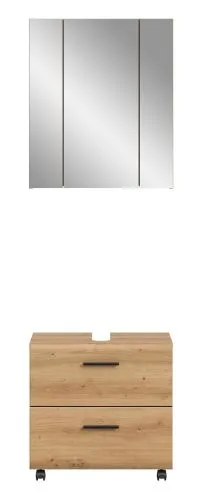 Bad Set Ice auf Rollen | 2-teilig | Artisan Oak mit