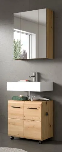 Bad Set Ice auf Rollen | 2-teilig | Artisan Oak mit