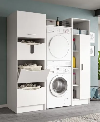 Bad Set Waschmaschinenumbau Set Free 1 | 3-teilig | weiß