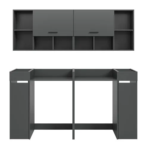 Bad Set Waschmaschinenumbau Set Free | 6-teilig | anthrazit