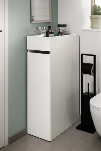 Badezimmer Kommode | Ausziehregal l Free | weiß