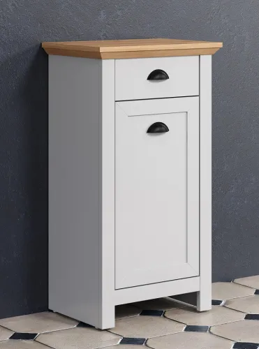 Badezimmer Kommode Landside | Landhausstil | Lichtgrau / Artisan Eiche