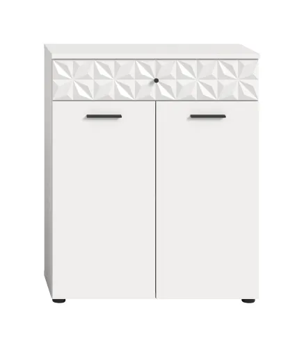 Badezimmer Kommode Prisma | weiß / weiß Hochglanz