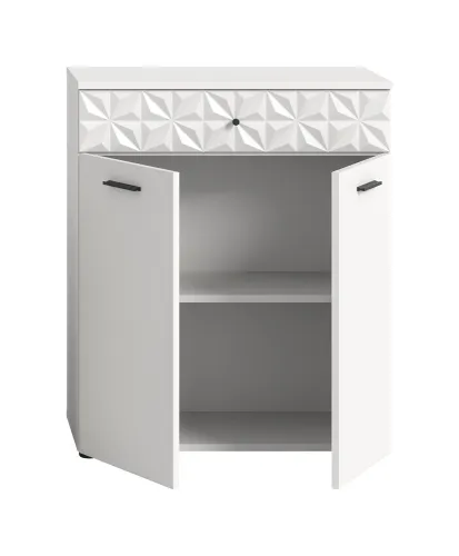 Badezimmer Kommode Prisma | weiß / weiß Hochglanz