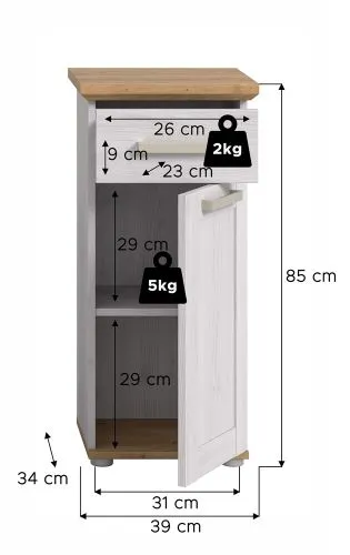 Badezimmer Kommode Verona | Sibiu Lärche / Artisan Eiche