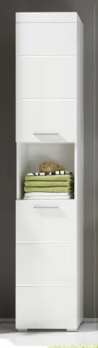 Badezimmer-Set Amanda | weiß Hochglanz | 5-teilig