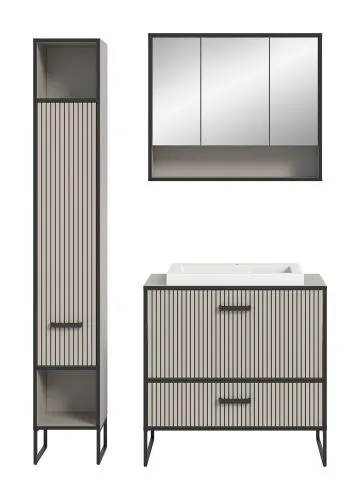 Badezimmer-Set Bagno 2 | Kaschmir | 3-teilig | inkl. Waschbecken