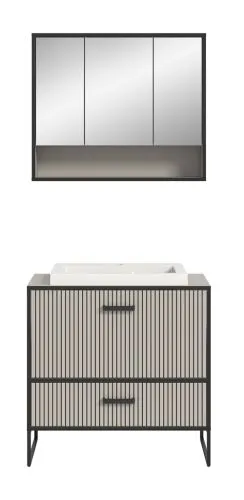 Badezimmer-Set Bagno | Kaschmir | 2-teilig | inkl. Waschbecken