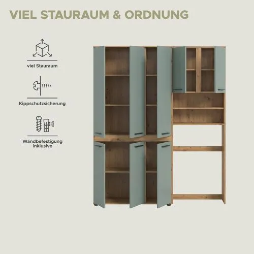 Badezimmer-Set Blake 2 | Salbei / Artisan Eiche | 2-teilig