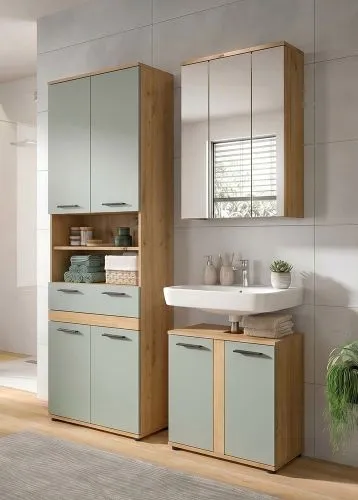 Badezimmer-Set Blake 2 | Salbei / Artisan Eiche | 3-teilig