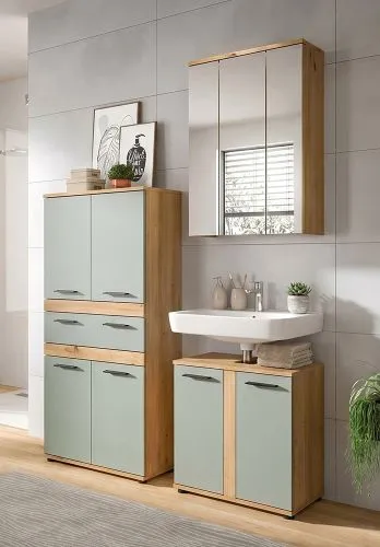 Badezimmer-Set Blake 3 | Salbei / Artisan Eiche | 3-teilig