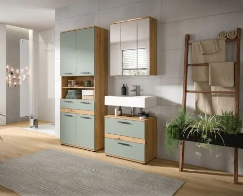 Badezimmer-Set Blake 4 | Salbei / Artisan Eiche | 3-teilig