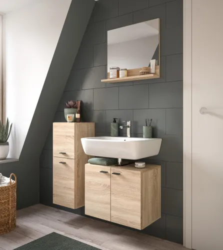 Badezimmer Set Boston 2 | 3-teilig | Eiche Sonoma