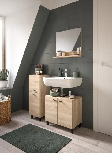 Badezimmer Set Boston 2 | 3-teilig | Eiche Sonoma