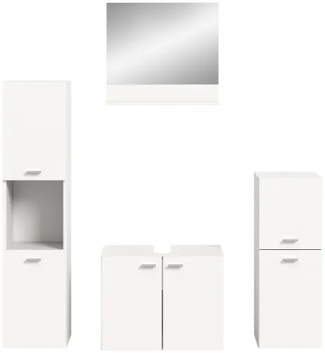 Badezimmer Set Boston 2 | 4-teilig | weiß