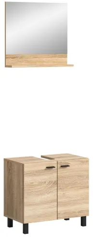 Badezimmer Set Boston | 2-teilig | Eiche Sonoma | ohne Aufsatzleuchte