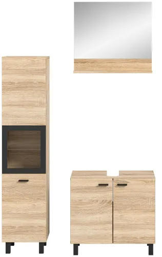 Badezimmer Set Boston 3 | 3-teilig | Eiche Sonoma